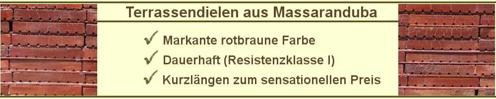 Terrassendielen aus Massaranduba - dauerhaft und günstig