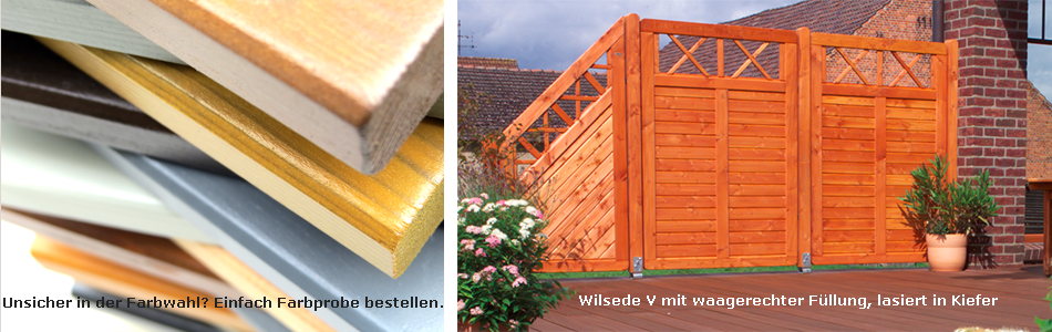 Sichtschutz Douglasie Holz Im Garten