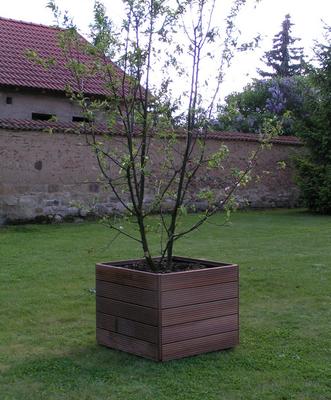 Pflanzkästen Pflanzkübel xxl aus Massaranduba Holz im Garten